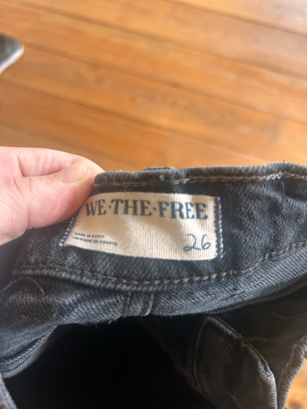 We The Free Risk Taker Mid-Rise Jeans Washed Black Size 26 - Picture 10 of 10